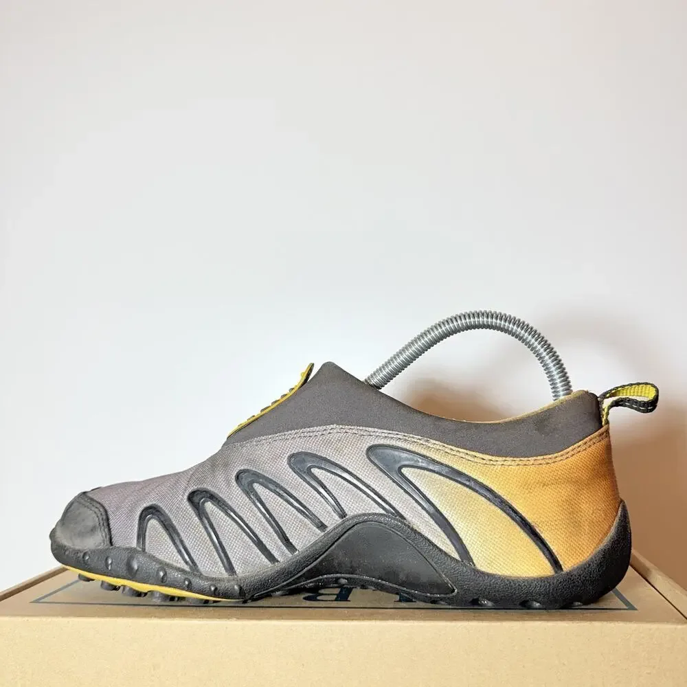 Merrell Men 7.5 Waterpro Continuum Water Shoes Grey Yellow Hiking Trail Sneakers